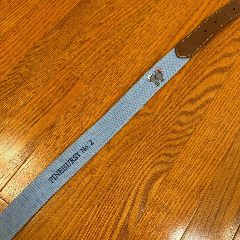 Peter Millar Pinehurst 2014 US Open 2014 Belt Canvas & Leather Golf Blue USA 42